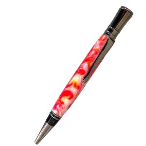 Hand Turned Pen cheapest - Gunmetal and Aluminum Honeycomb with White Acrylic - Gift - Magnetic Cap - Vertex Rollerball Style Pen