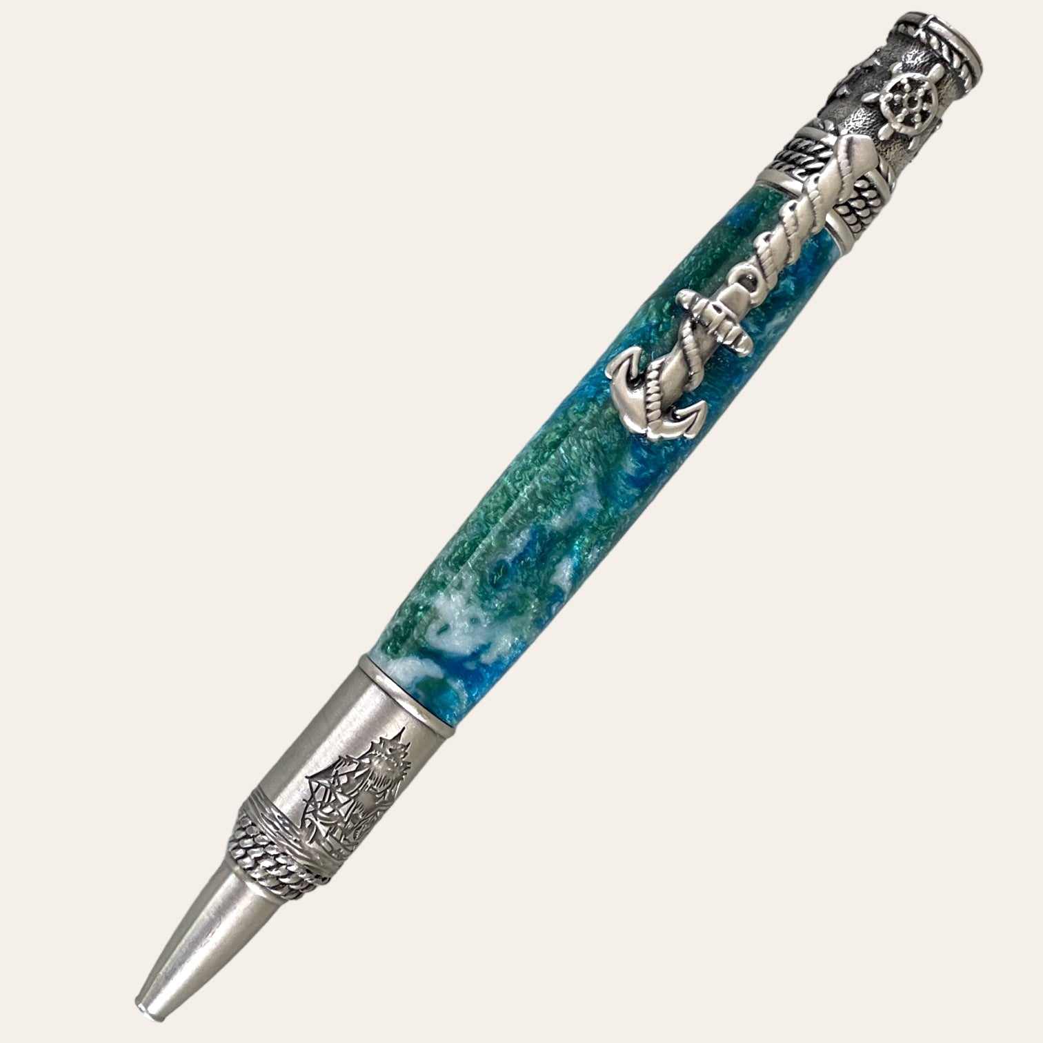 Fly Fishing Fountain Pen Kit - Antique Pewter