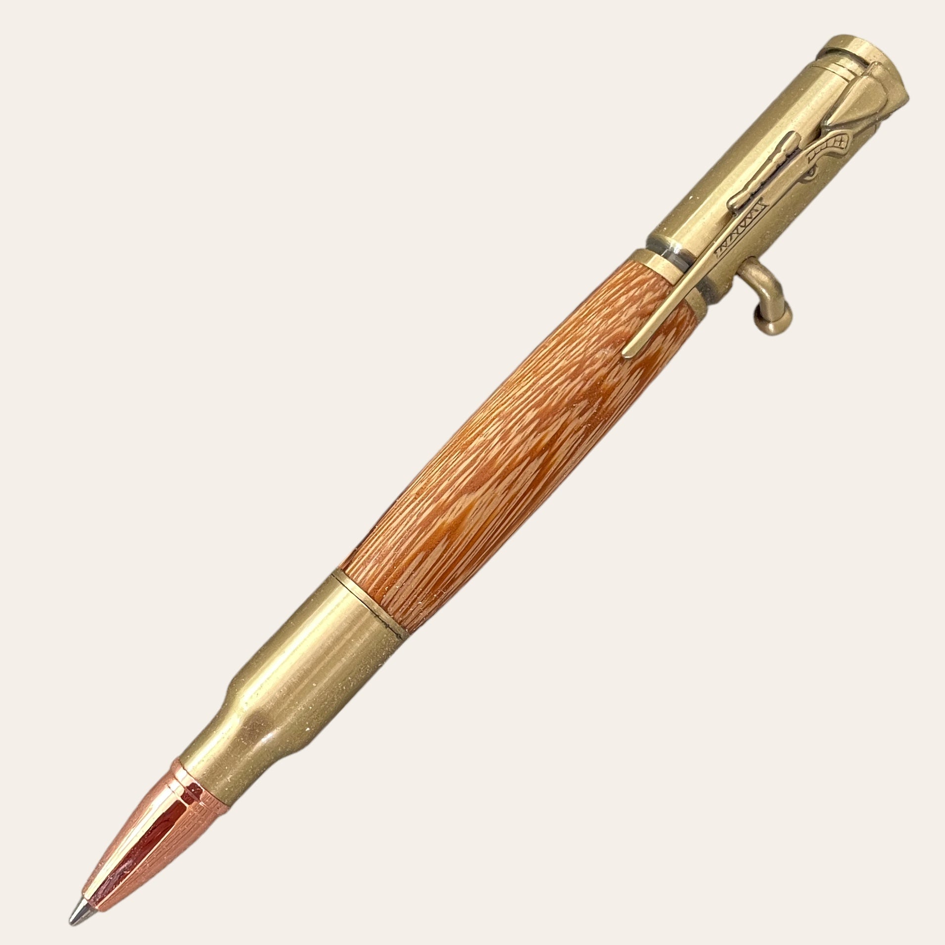 Ziricote and gold reclaimed wood hotsell pen