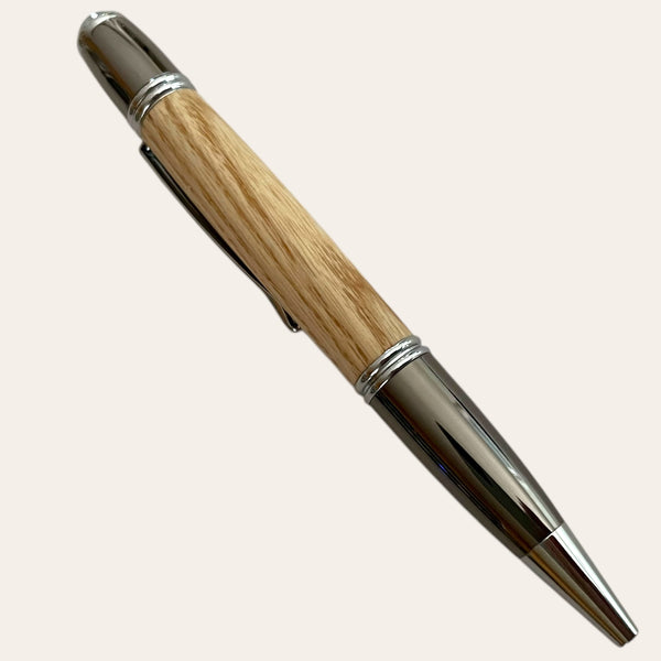 Gatsby Refillable Pen Gun Metal Trim - Ash Wood