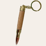 Bullet key chain made from Ash wood
