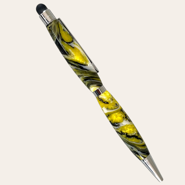 Bumblebee Resin Refillable Stylus Pen Chrome Trim