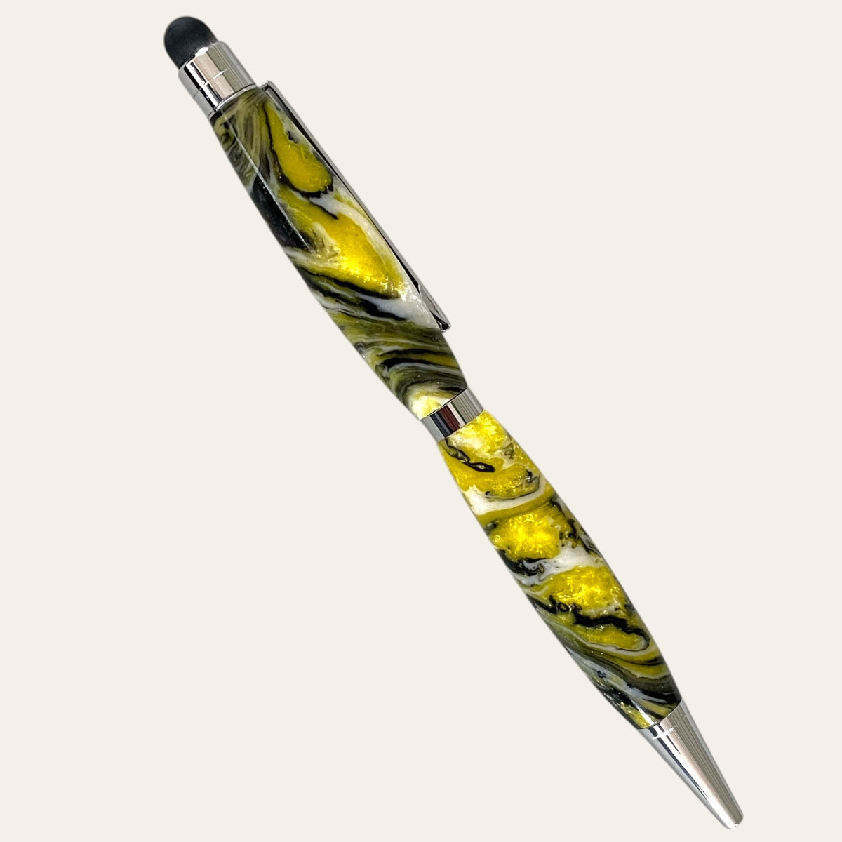 Bumblebee Resin Refillable Stylus Pen Chrome Trim