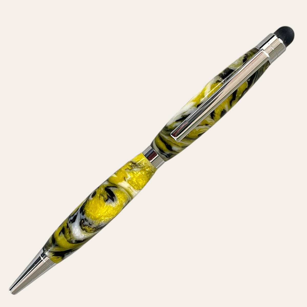 Bumblebee Resin Refillable Stylus Pen Chrome Trim