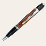 Coconut Wood Gatsby Pen with chrome trim by Paul's Hand Turned Creations.