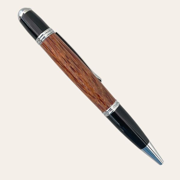 Coconut Wood Gatsby Pen with Chrome Trim by Paul's Hand Turned Creations.