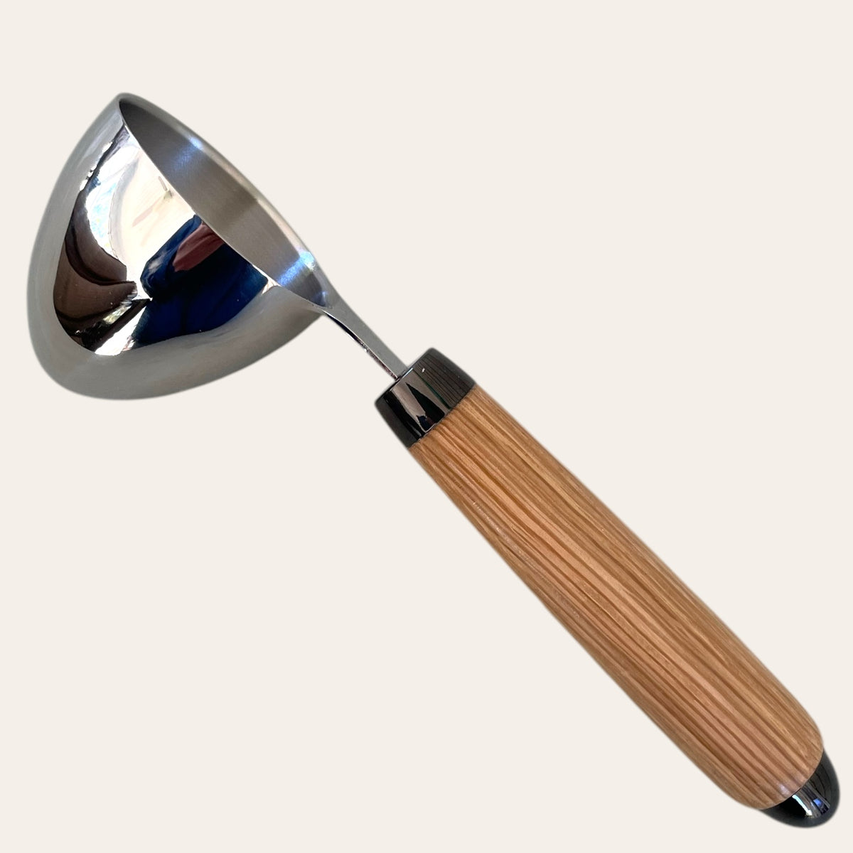 White Oak coffee scoop with wooden handle by Paul's Hand Turned Creations.