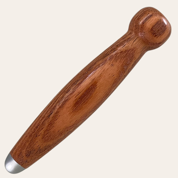 Kentucky Coffee Wood handle with a polished finish against a plain background.