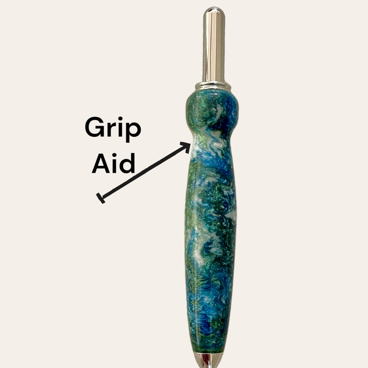 grip aid is turned into the resin pauls hand turned creations