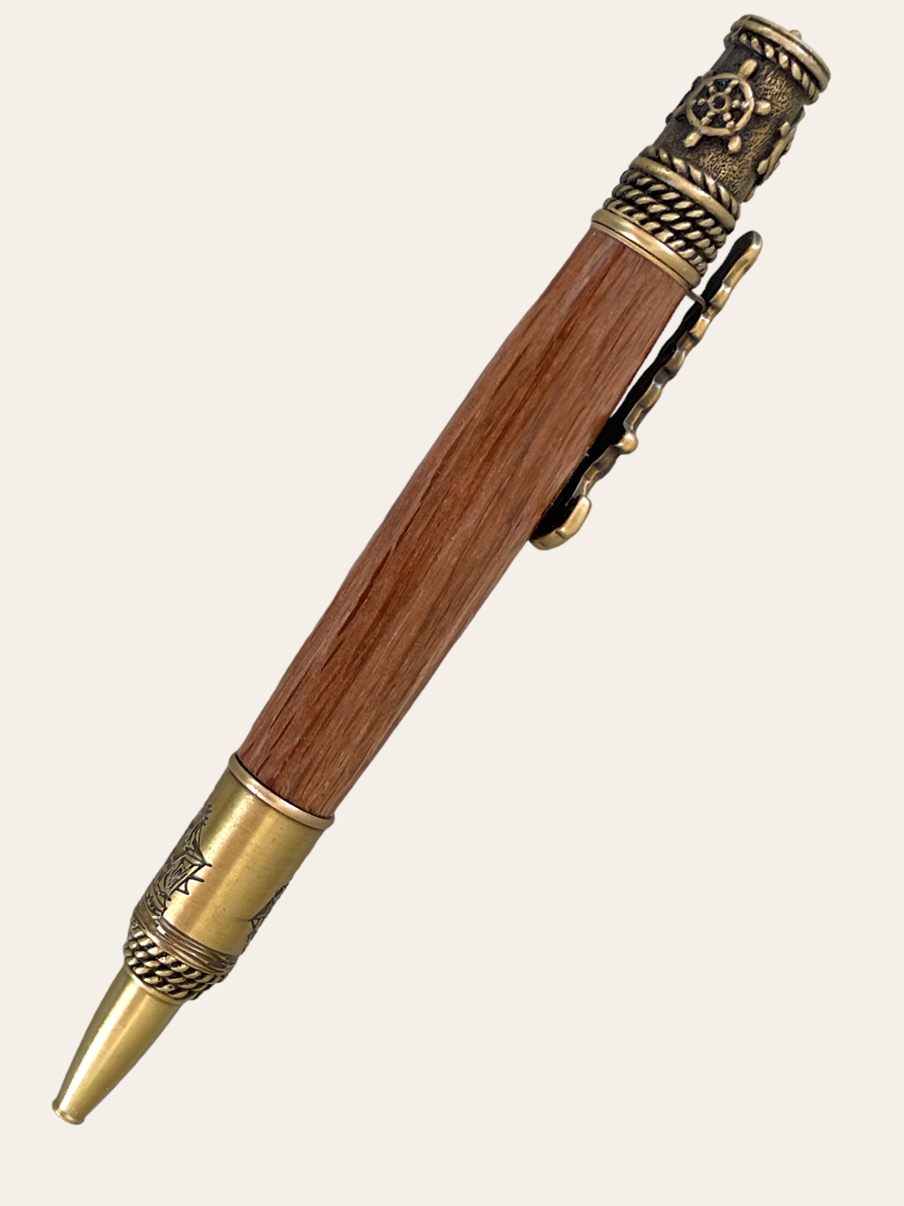 Naval motif orders pen for the boating enthusiast or nautical lovers.