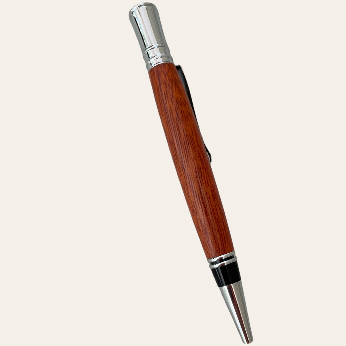 Blood Wood Refillable Executive Pen With Chrome Trim