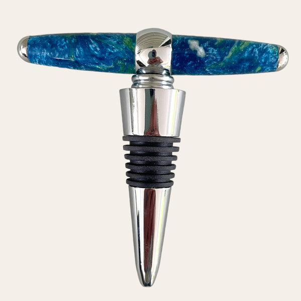 Under The Sea Resin Hand Turned  T-Handle Winetopper Corkscrew