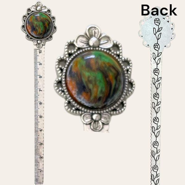 Hand Turned Cabochon Resin Bookmark - Mysterious