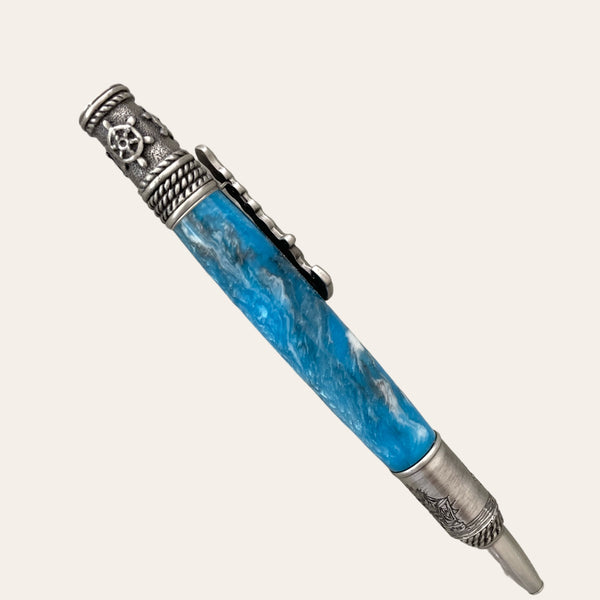 Side view of the Nautical theme pen. 