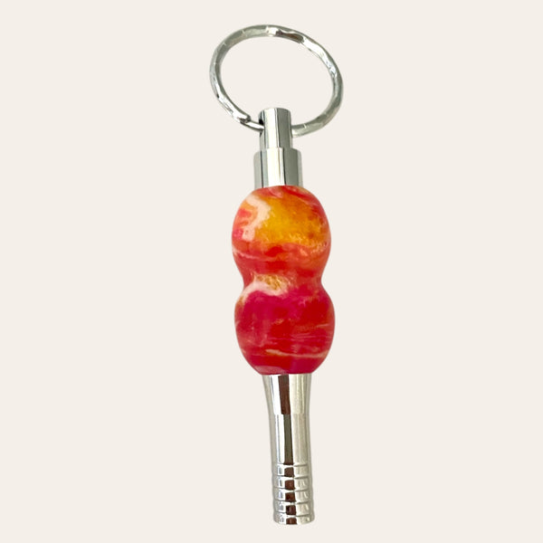 Resin Key Chain with Safety Whistle - Lotus Flower