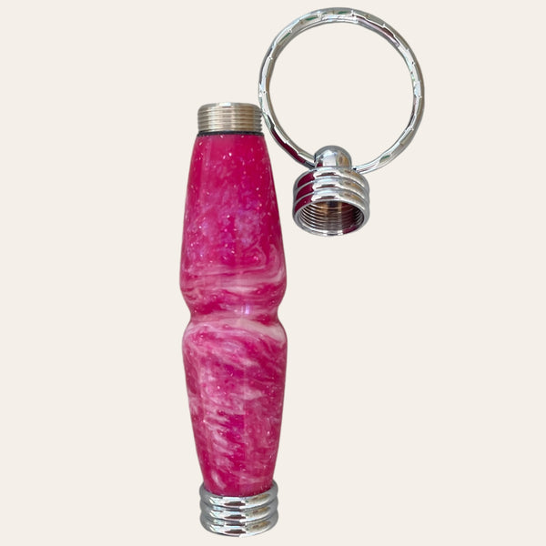 Resin Secret Compartment Key Chain - Magenta