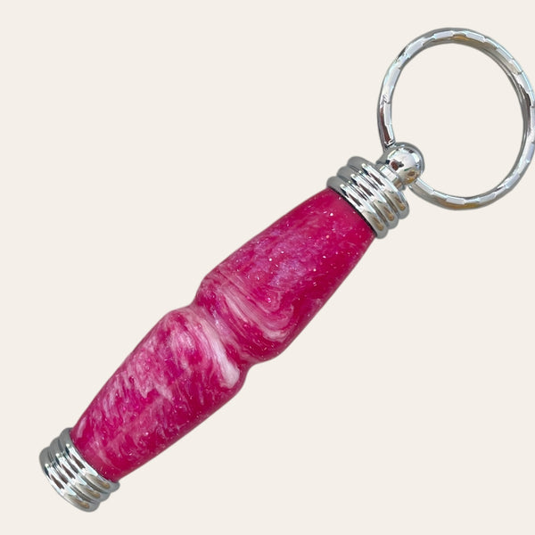 Resin Secret Compartment Key Chain - Magenta