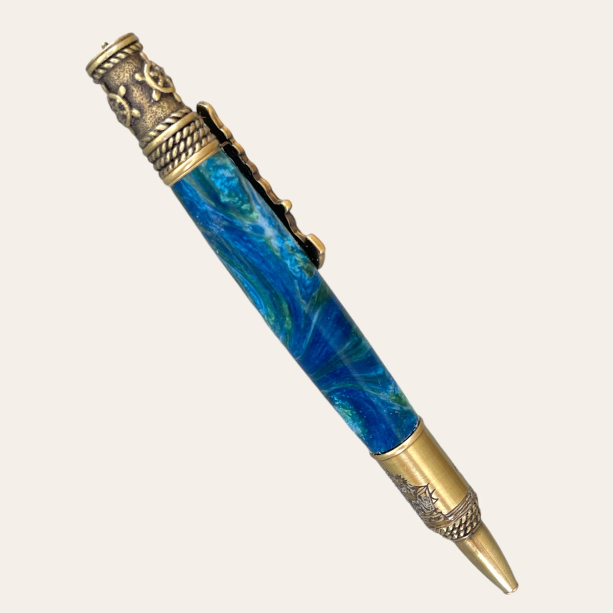 Nautical Theme Hand Turned Pen - Under The Sea