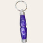 Hand Turned Resin Secret Compartment Key Chain - Purple Passion2