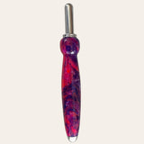 Hand-turned resin handle with tip, like a stylized pen or seam ripper by Paul's Hand Turned Creations.