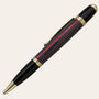 Hand Turned Thin Red Line Gatsby Pen With Gold Trim - Spectraply Wood