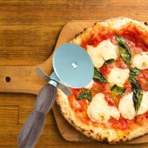 Walnut  Wood Hand Turned Pizza Cutter