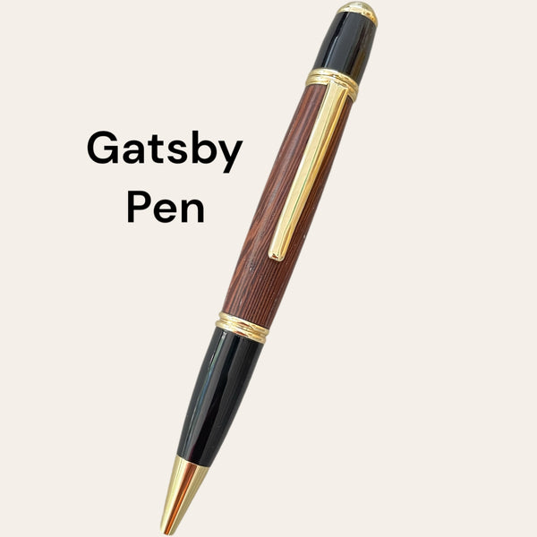 Hand-Turned Gatsby Pen and Pencil Set - Wenge Wood