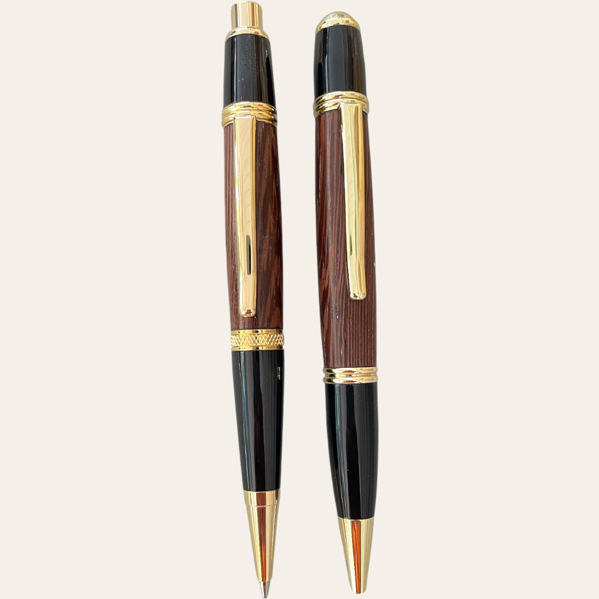 Hand-Turned Gatsby Pen and Pencil Set - Wenge Wood