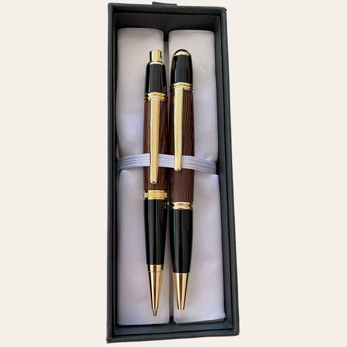 Hand-Turned Gatsby Pen and Pencil Set - Wenge Wood