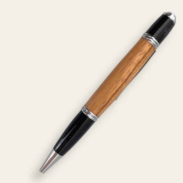 Hand Turned Gatsby Pen- Exotic Zebrawood Pen chrome trim Paul's Hand Turned Creations  
