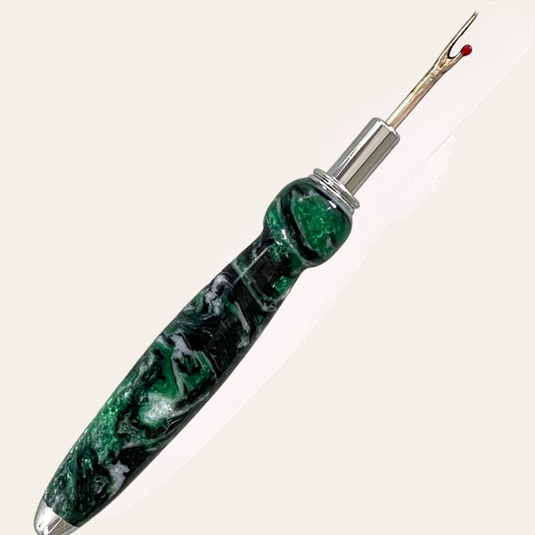 Resin Single Blade Seam Ripper-Evergreen Forest Seam Rippers Paul's Hand Turned Creations   
