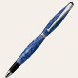 Blue sky resin on a refillable stylus hand turned pen with chrome trim. Paul's Hand Turned Creations