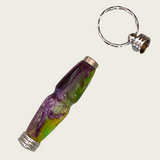 Secret Compartment Key Chain-Purple Lime Key Chain Paul's Hand Turned Creations   