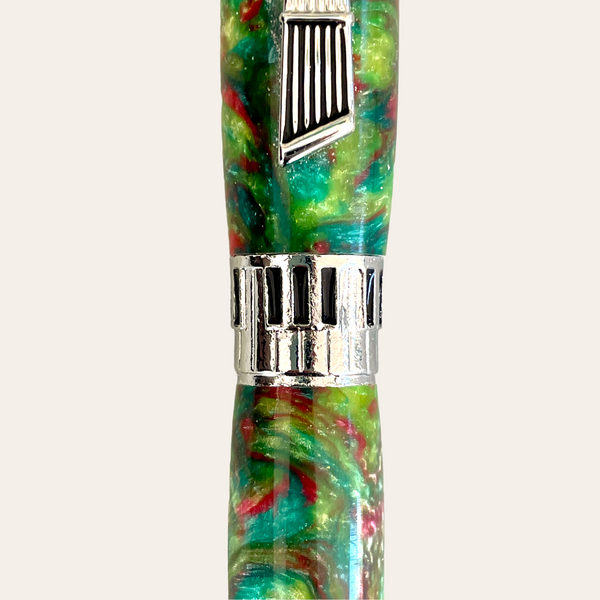 Hand Turned Resin Music Pen With Chrome Trim- Jazz Pens Paul's Hand Turned Creations   