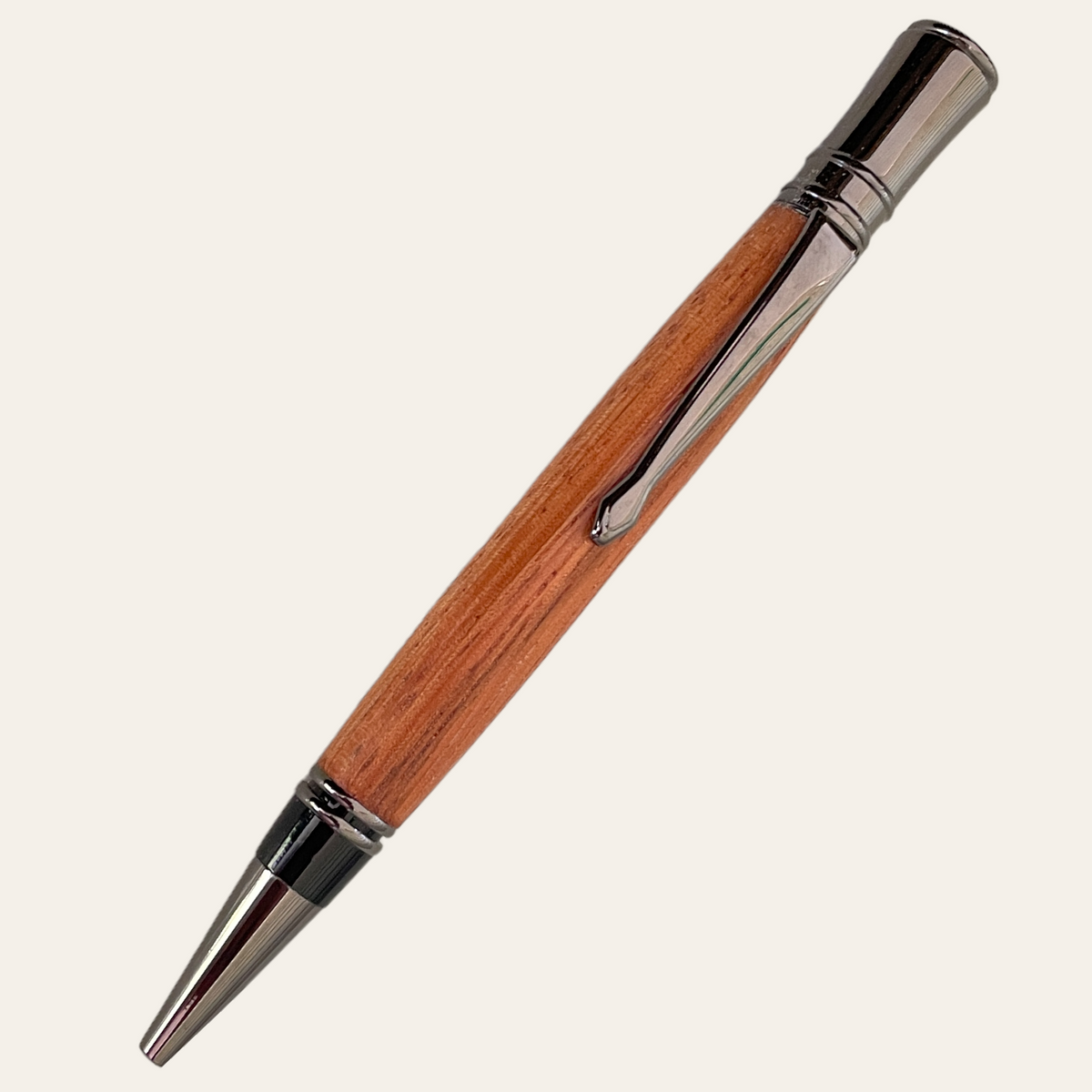 Red Oak Refillable Executive Pen With Gun Metal Trim Pens Paul's Hand Turned Creations   