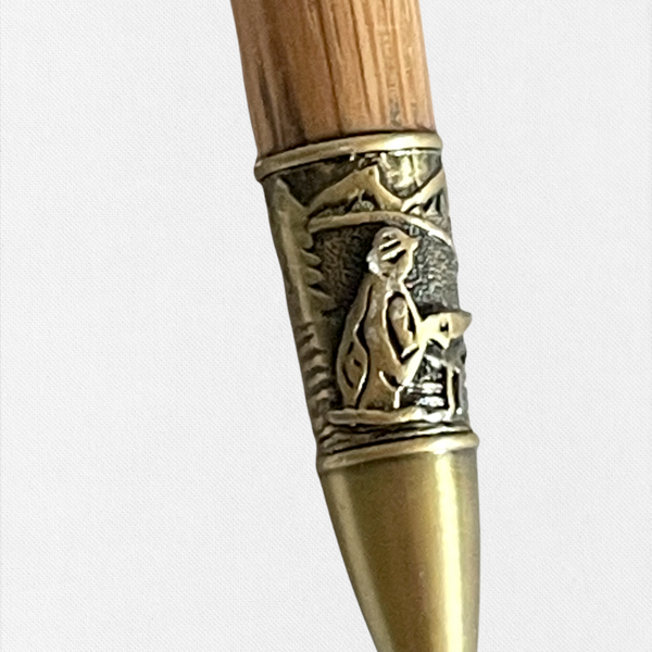 Zebrawood Fly Fishing Pen With Antique Brass Trim Pens Paul's Hand Turned Creations   